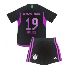 Bayern Munich Alphonso Davies #19 Dětské Venkovní dres komplet 2023-24 Krátký Rukáv (+ trenýrky)